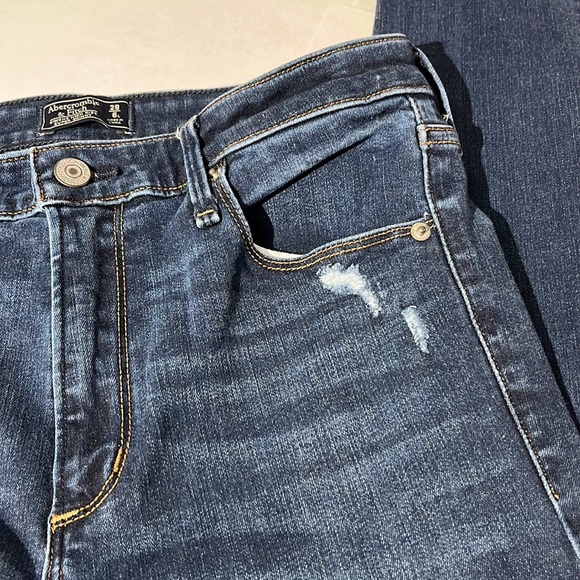 Abercrombie & Fitch Simone high rise super skinny denim jeans sz 28 6 long A&F - Picture 3 of 9